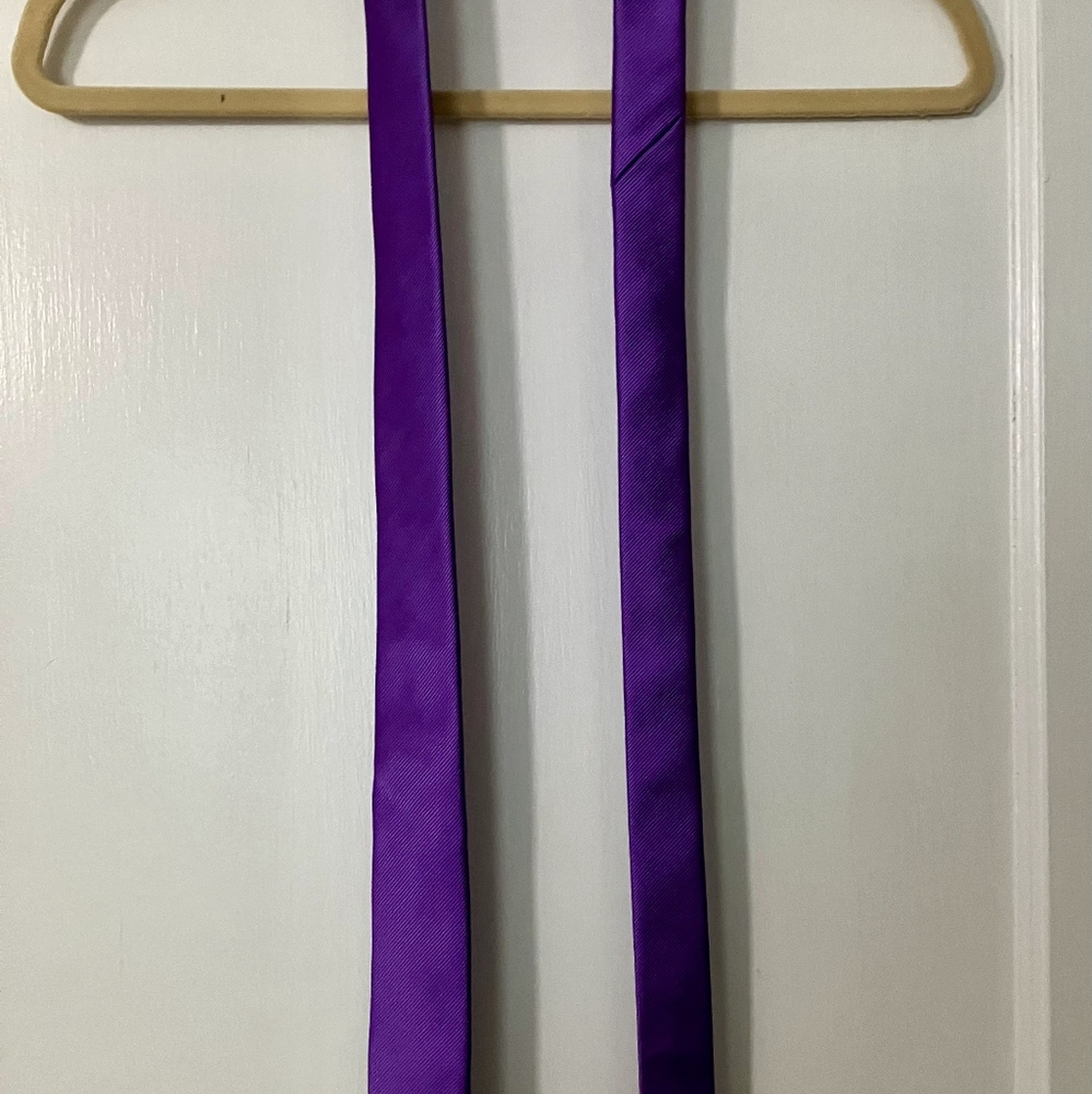 Pierre Cardin Purple Mens Skinny Tie